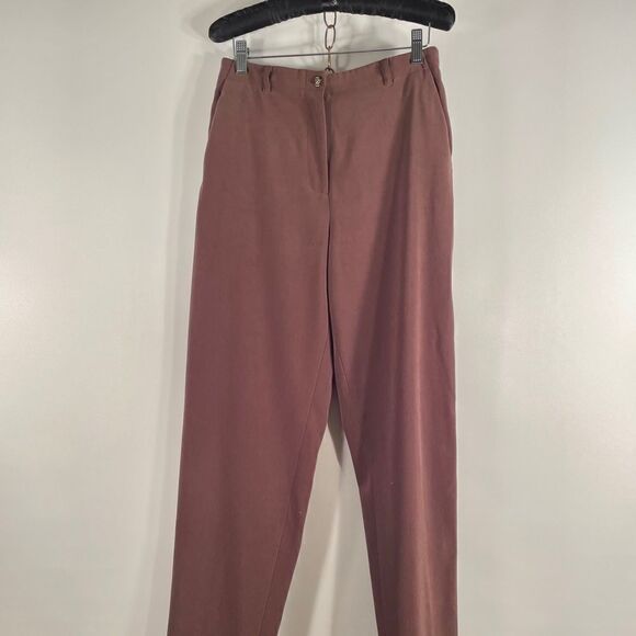 CHOCOLATE ULTRA SUEDE PANTS SUIT by TALBOTS SIZE 8 - Picture 7 of 11